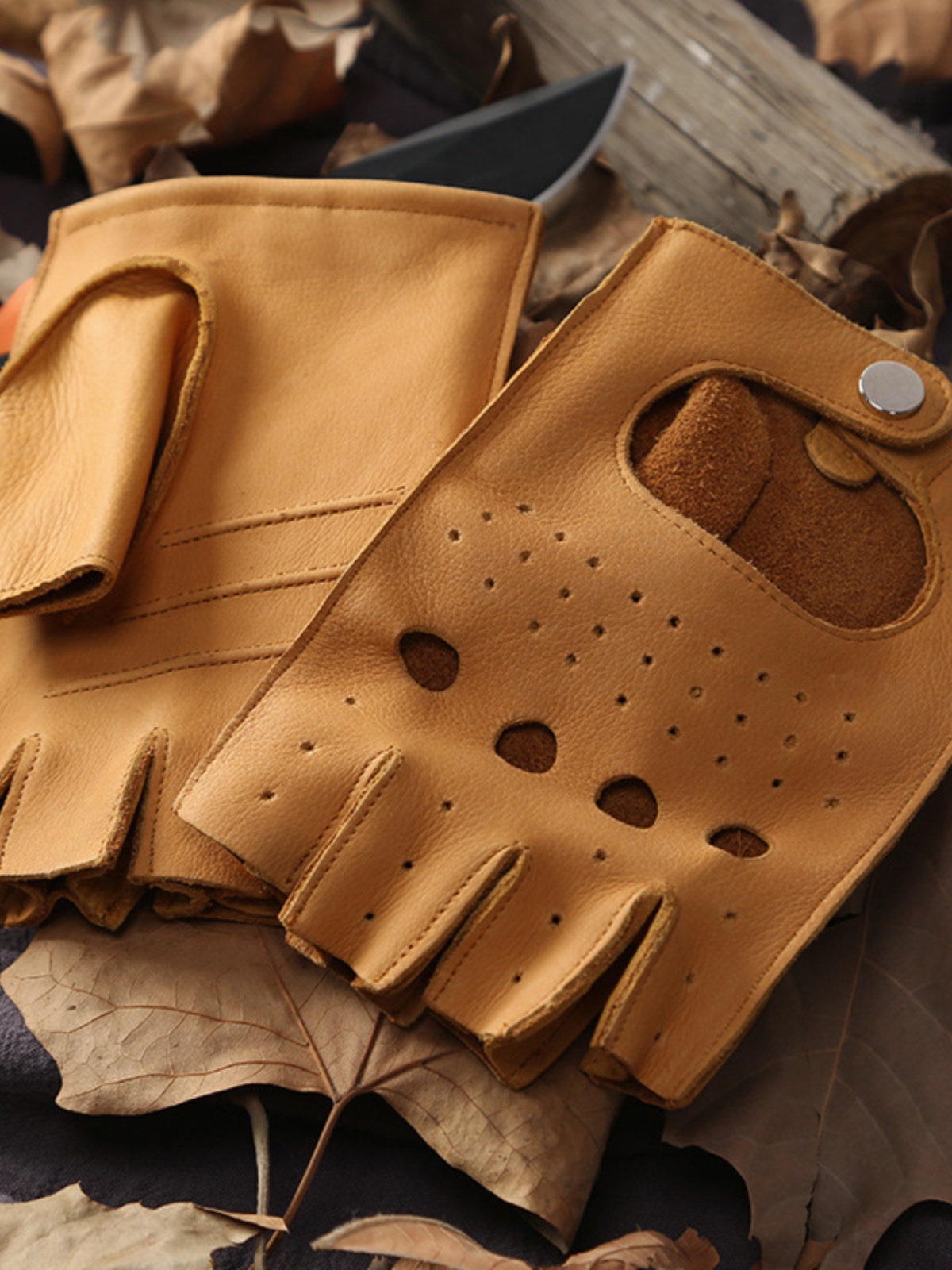Men's Outdoor Leather Gloves H - Leather Driving Glove 评论和价格