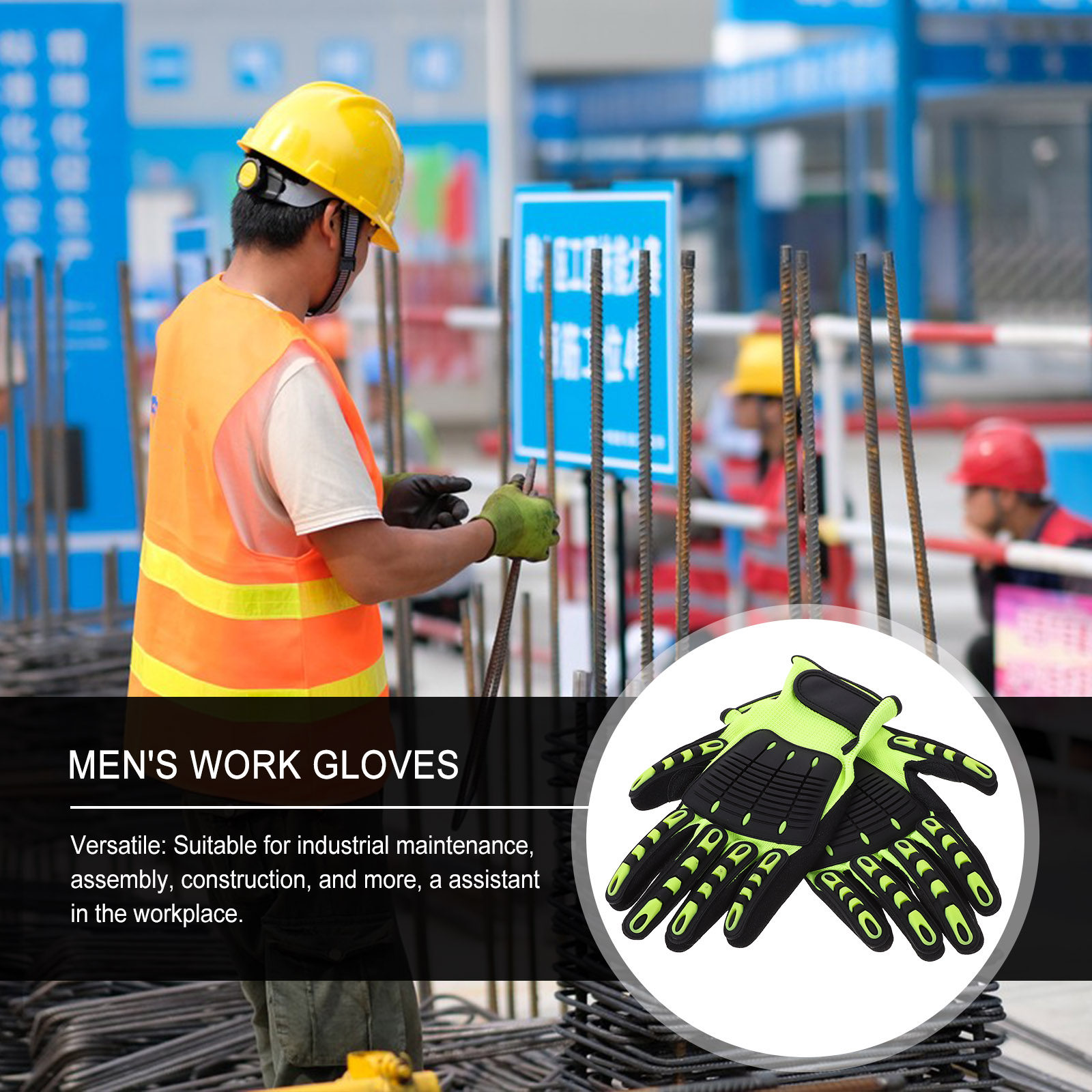 1Pair Protective Work Gloves A - Work Glove Impact 评论和价格