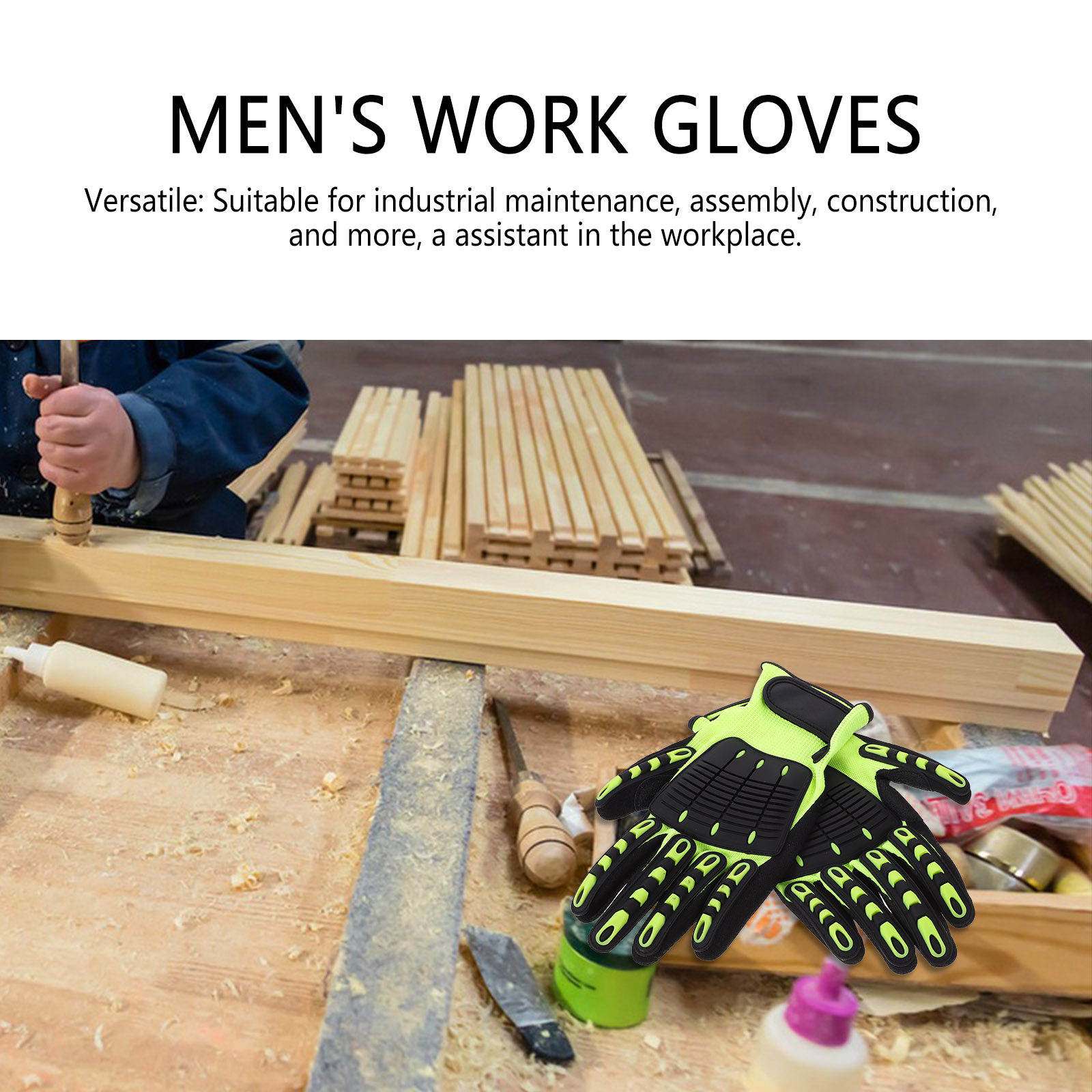 1Pair Protective Work Gloves A - Work Glove Impact 评论和价格