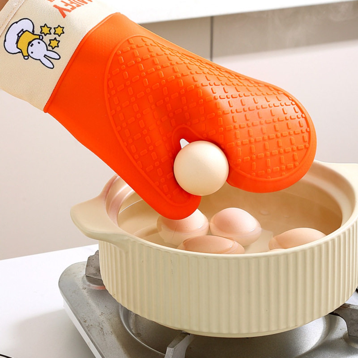 Cute Miffy Rabbit Silicone Hea - Oven Mitt Silicone 评论和价格