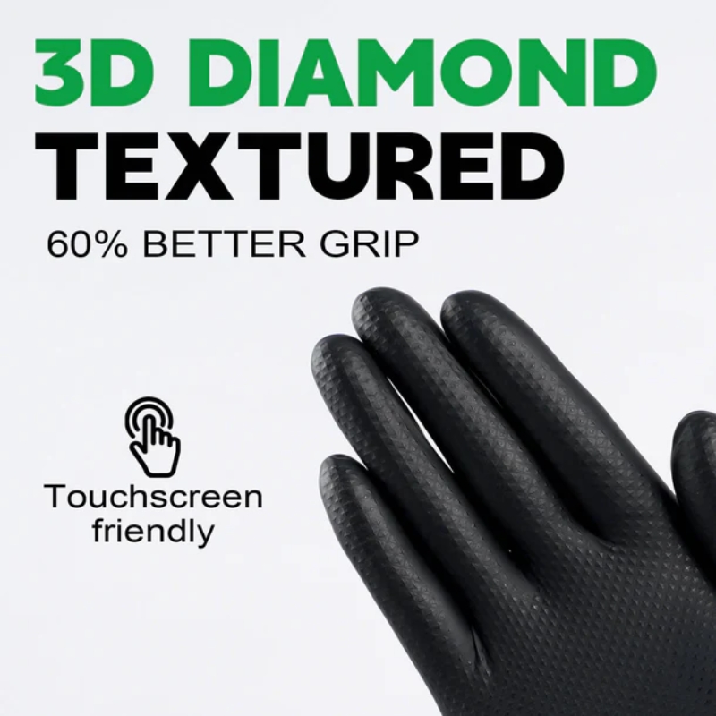 30/50PCS Black Nitrile Gloves  - Nitrile Mechanic Glove 评论和价格