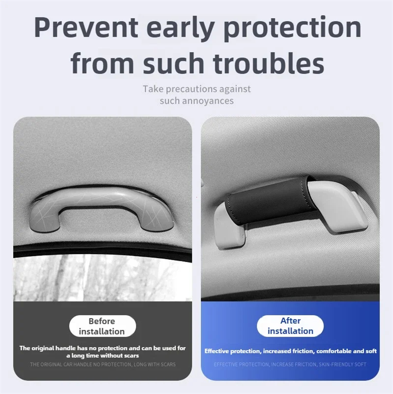 Soft Leather Car Roof Armrest  - Leather Driving Glove 评论和价格